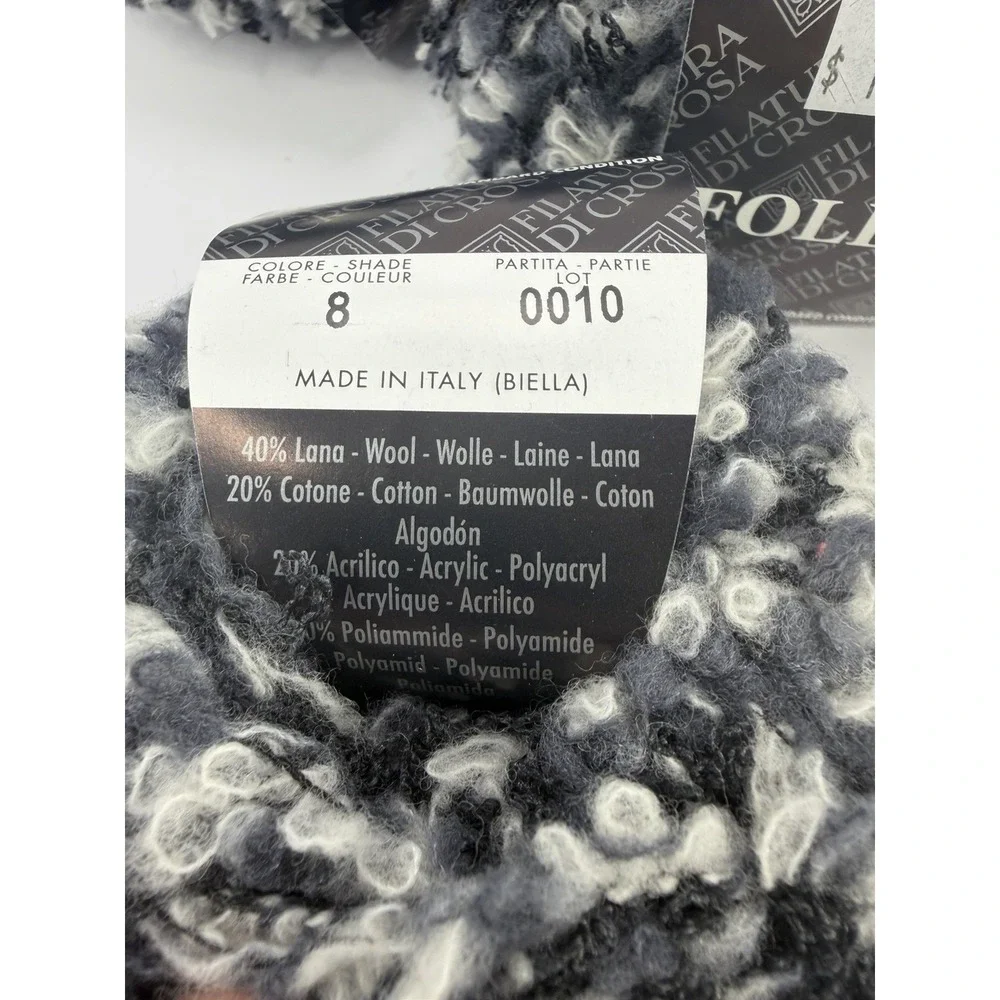 Filatura Di Crosa Yarn Folly Wool Blend Made In Italy Boucle